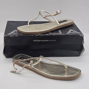 Aqua Zen Strappy Sandals | Metallic Gold | Women’s Size 6.5 | New in Box